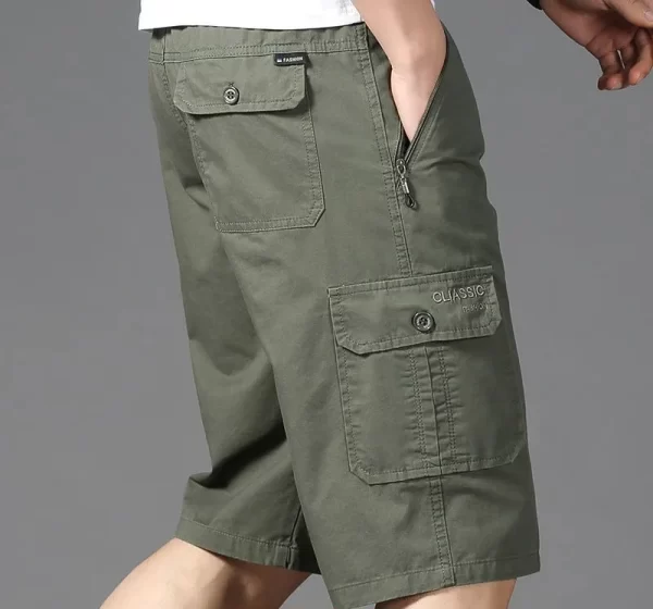 Bermuda vintage masculina, Grande Bolso, de Trabalho, Solto Reta Harajuku Moda Y2k Roupas Casuais Cargo. - Image 8