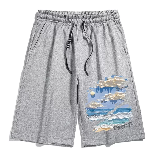 Shorts estilo hip-hop masculino casual, moletom para jogging fitness, de praia, esporte tamanho grande, moda Y2K, 5XL, verão. - Image 11