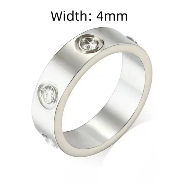 Anel unissex, Classic Couple Ring, alta qualidade, moda luxuosa, banquete, presente. - Image 6