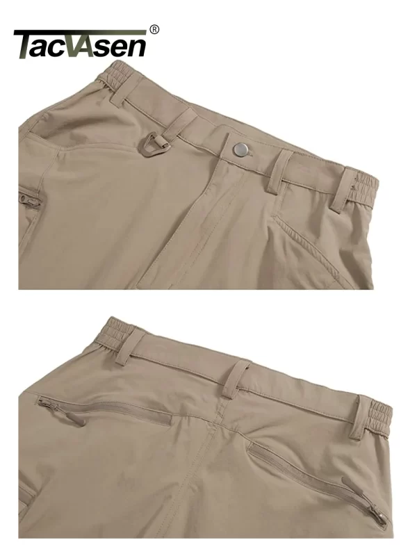 Calça leve de verão masculina, Tacvasen, de pesca tático ao ar livre caminhadas, de nylon, de carga seca rápida, de trabalho casual - Image 2