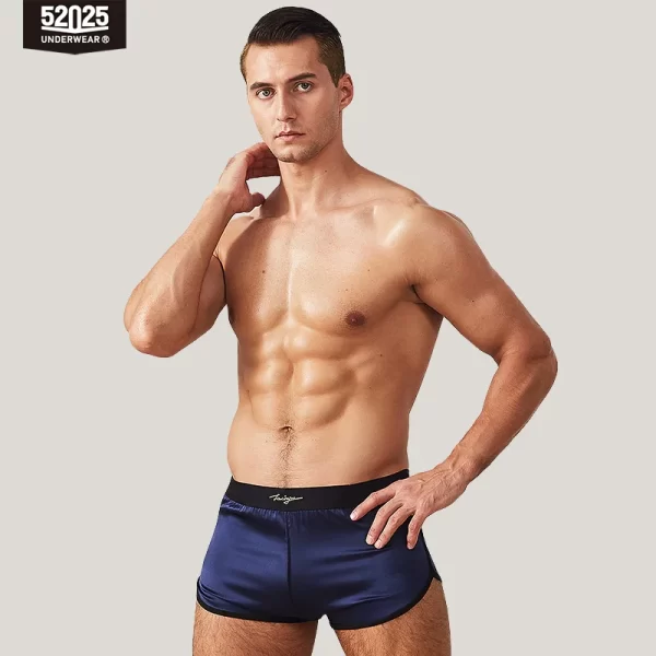 Cueca boxer masculina, de seda amora, shorts domésticos, roupa íntima confortável, seda natural pura, caseira de luxo, 52025 - Image 9
