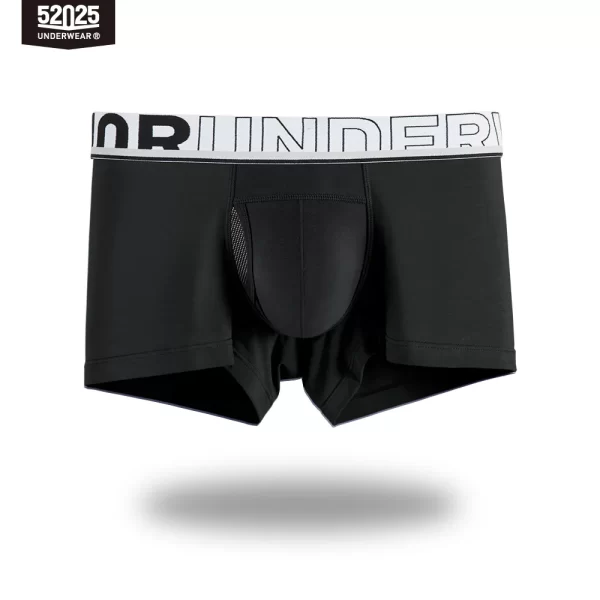 Cueca Boxer masculina de malha de seda de secagem rápida, cueca patenteada confortável, bolsa de separação, cuecas sexy, 52025 - Image 26