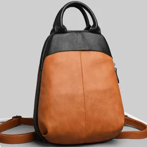 Mochila feminina, de couro genuíno, designer de luxo, de viagem, de alta capacidade, alta qualidade, moda.