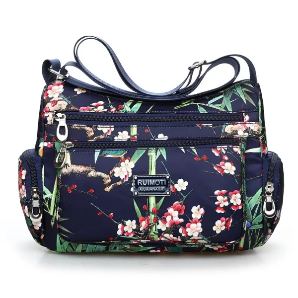 Bolsa feminina,  de ombro, com padrão floral, de alta qualidade, impermeável, leve, nylon, tiracolo, casual, multi bolsos, moda - Image 13