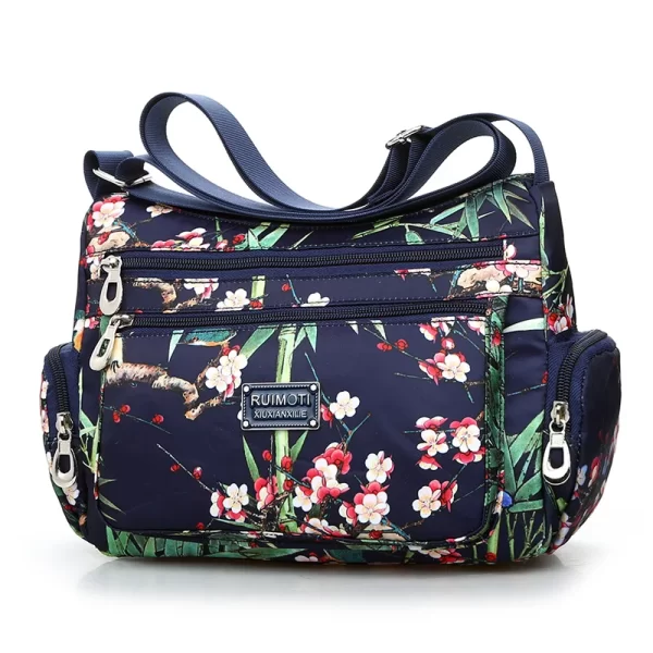 Bolsa feminina,  de ombro, com padrão floral, de alta qualidade, impermeável, leve, nylon, tiracolo, casual, multi bolsos, moda - Image 2