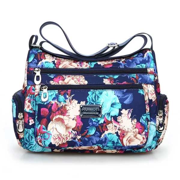 Bolsa feminina,  de ombro, com padrão floral, de alta qualidade, impermeável, leve, nylon, tiracolo, casual, multi bolsos, moda - Image 11