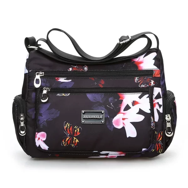 Bolsa feminina,  de ombro, com padrão floral, de alta qualidade, impermeável, leve, nylon, tiracolo, casual, multi bolsos, moda - Image 9