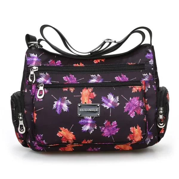 Bolsa feminina,  de ombro, com padrão floral, de alta qualidade, impermeável, leve, nylon, tiracolo, casual, multi bolsos, moda - Image 8