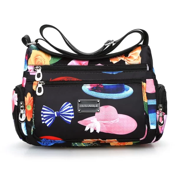 Bolsa feminina,  de ombro, com padrão floral, de alta qualidade, impermeável, leve, nylon, tiracolo, casual, multi bolsos, moda - Image 10