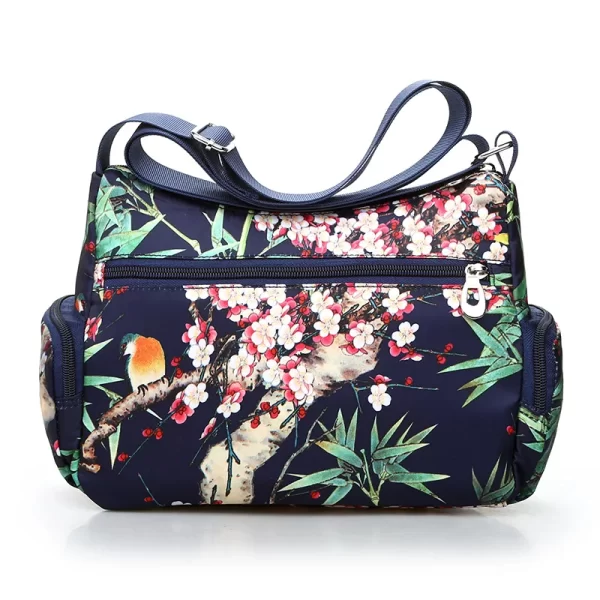 Bolsa feminina,  de ombro, com padrão floral, de alta qualidade, impermeável, leve, nylon, tiracolo, casual, multi bolsos, moda - Image 3