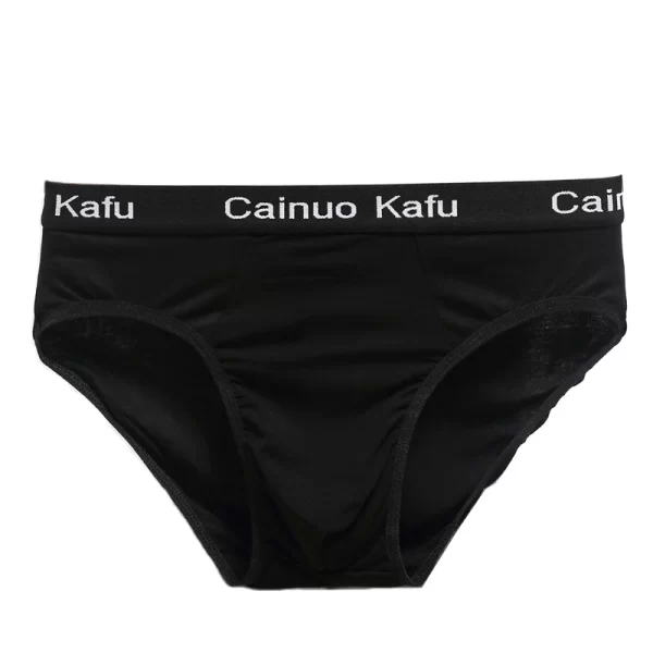 Cueca masculina de seda, nova briefs de fibra de bambu, bodysuit, confortável sólida, kit com 3 pçs - Image 2