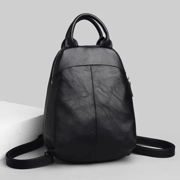 Mochila feminina, de couro genuíno, designer de luxo, de viagem, de alta capacidade, alta qualidade, moda. - Image 5