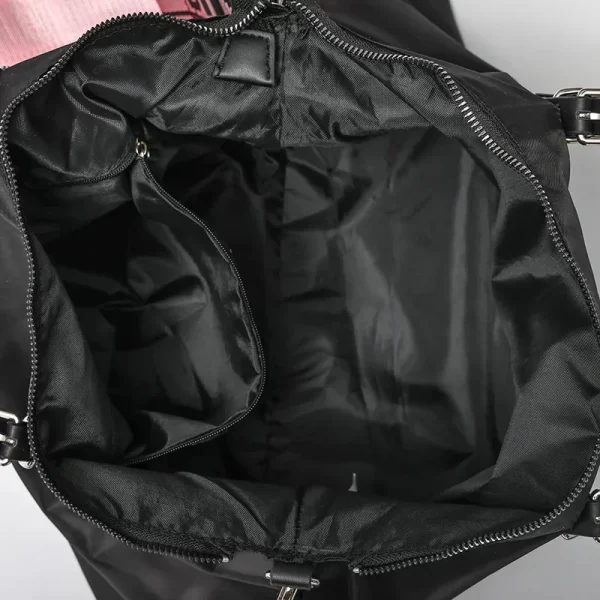 Bolsa feminina de ombro, crossbody, de nylon,  elegante, simples, de alta capacidade, direção com zíper, aleatória. - Image 5