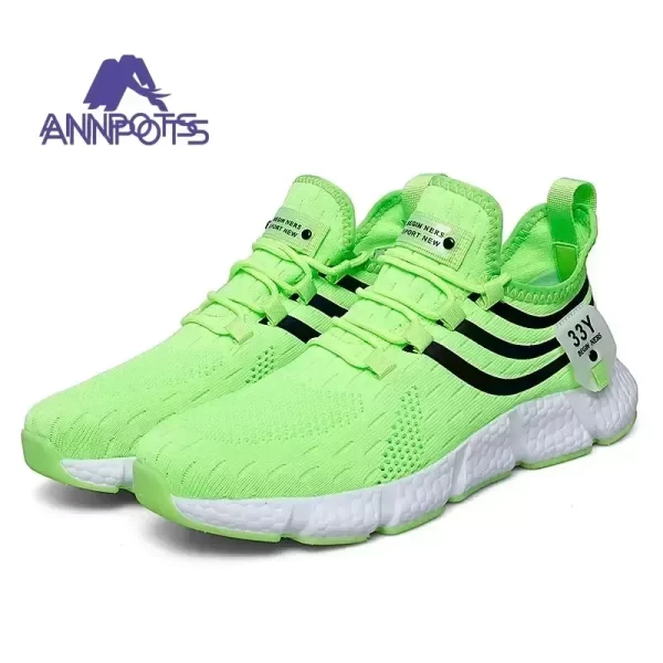 Tênis unissex de corrida respirável, branco casual, leve, antiderrapante, clássico, esportivo, casal, de malha. - Image 28