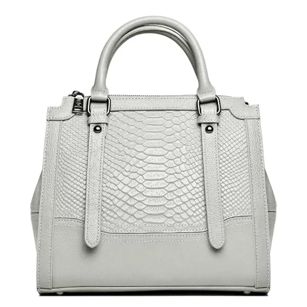 Bolsa de ombro grande feminina, padrão litchi, tiracolo elegante de couro de vaca, de cobra vintage europeia e americana - Image 10