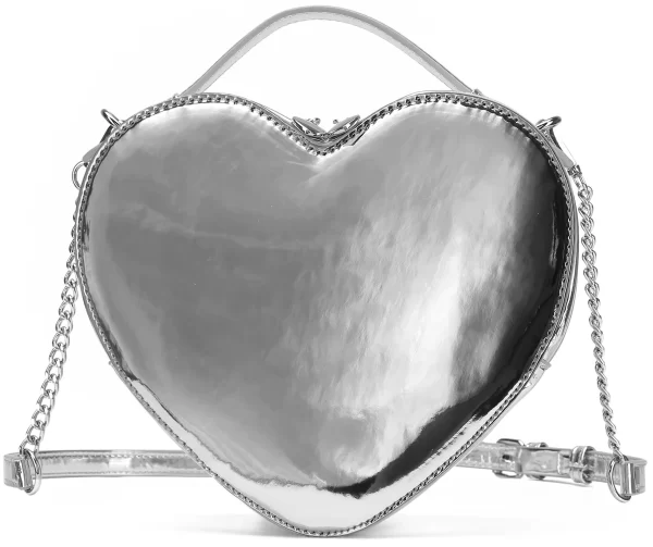 Bolsa feminina, Crossbody, em Forma de Coração, Bolsa de Amor, Zip Around Shoulder Bag, Bolsa de Cor Sólida. - Image 10