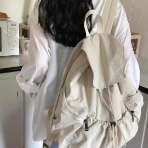 Mochila feminina,  de ombro em náilon, grande capacidade, escolar casual, luxo designer, cor sólida, moda, nova