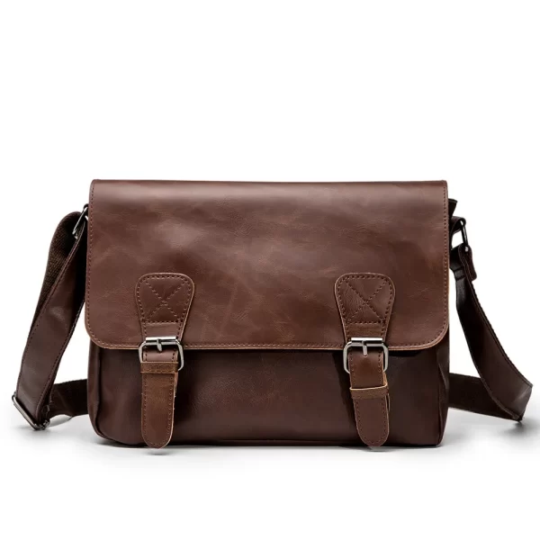 Bolsa masculina, de couro PU, Mensageiro, Multifuncional, Vintage, Sling Shoulder Bags, Designer Handbag,  de Luxo. - Image 8