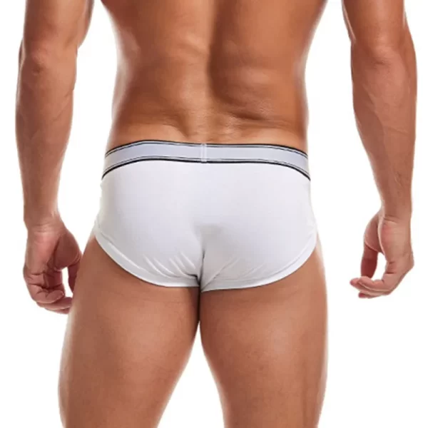 Cueca masculina,Lanvibum, de verão, tecido algodão, u convexo saco confortável respirável cor sólida simples meados cintura, interior. - Image 3