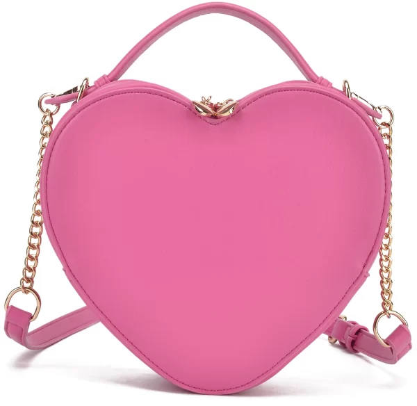 Bolsa feminina, Crossbody, em Forma de Coração, Bolsa de Amor, Zip Around Shoulder Bag, Bolsa de Cor Sólida. - Image 7