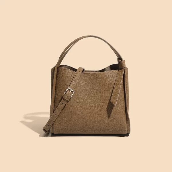 Bolsa feminina, AIGO, de Balde, de Couro Monocromático, Sacos de mensageiro de grande capacidade, de ombro, Clássicas. - Image 9
