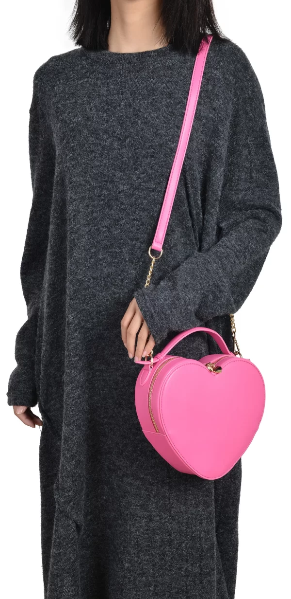 Bolsa feminina, Crossbody, em Forma de Coração, Bolsa de Amor, Zip Around Shoulder Bag, Bolsa de Cor Sólida. - Image 6
