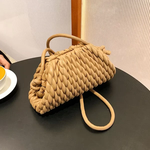 Bolsa feminina de ombro tiracolo plissada, versátil, Hobos vintage simples, novas, de nuvem, moda casual. - Image 7