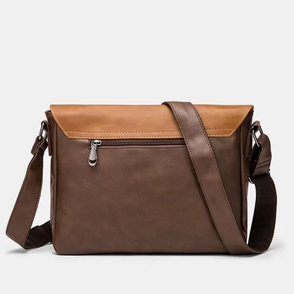 Bolsa masculina, de couro PU, Mensageiro, Multifuncional, Vintage, Sling Shoulder Bags, Designer Handbag,  de Luxo. - Image 2