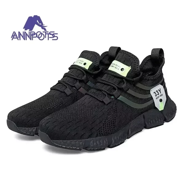 Tênis unissex de corrida respirável, branco casual, leve, antiderrapante, clássico, esportivo, casal, de malha. - Image 29