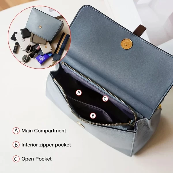 Bolsa feminina, Sacos crossbody de couro Jamhoo-Split, de escritório simples,  pequenas, de mensageiro, de ombro elegante. - Image 4