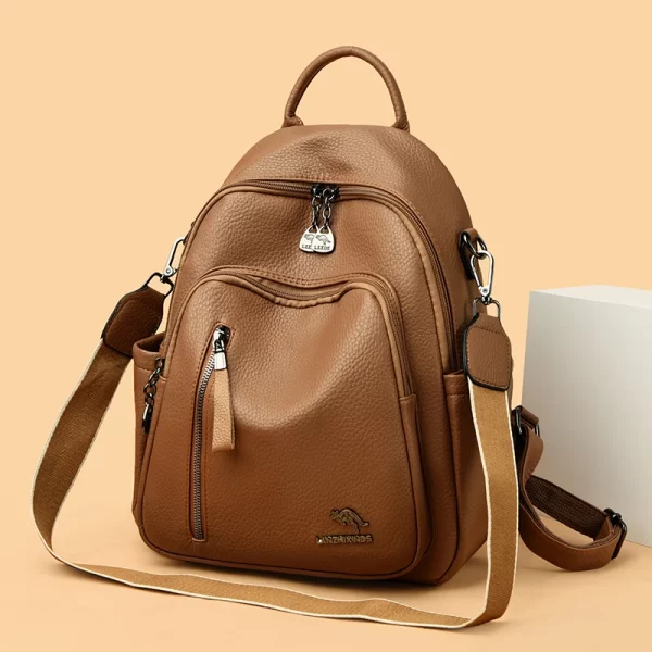 Mochila alta capacidade, feminina, escolares, de viagem, de ombro portátil, moda luxo, primavera e verão, 2024PU - Image 5