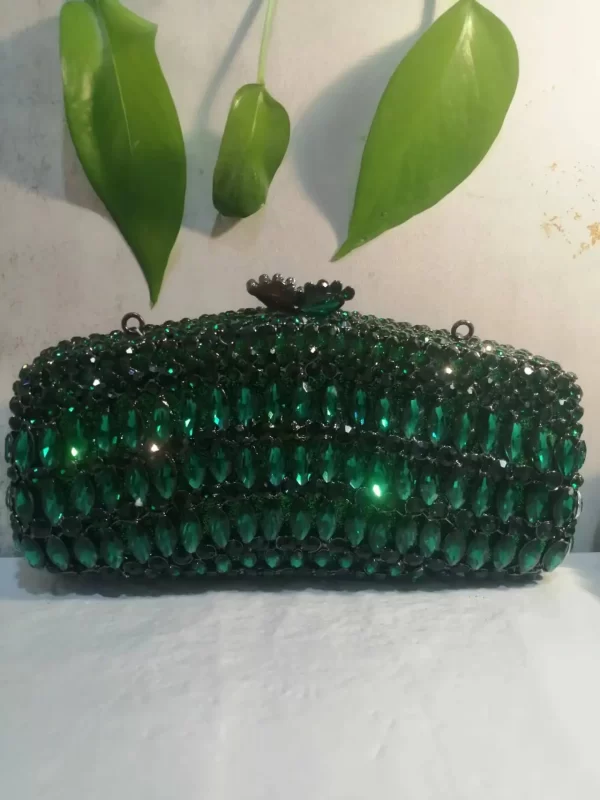 Bolsa feminina, Xiyuan, preto/prata cor cristal, de festa, casamento, pedra bolsa de noite, nupcial minaudiere. - Image 11