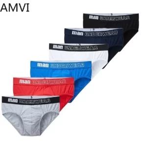 Cueca masculina de algodão, interior sexy,  gays, macia, da moda brasileira, 6 peças por lote