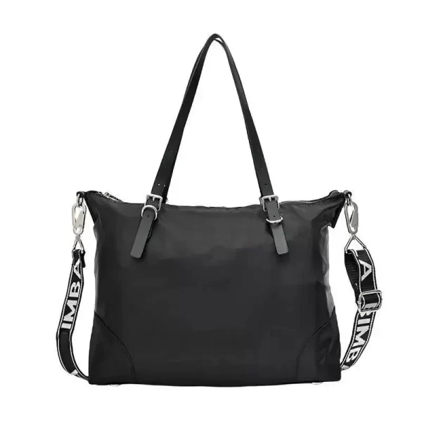 Bolsa feminina de ombro, crossbody, de nylon,  elegante, simples, de alta capacidade, direção com zíper, aleatória.