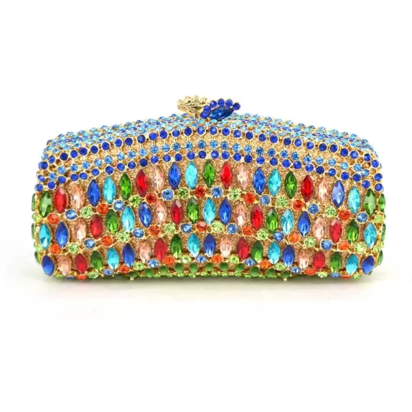 Bolsa feminina, Xiyuan, preto/prata cor cristal, de festa, casamento, pedra bolsa de noite, nupcial minaudiere. - Image 19