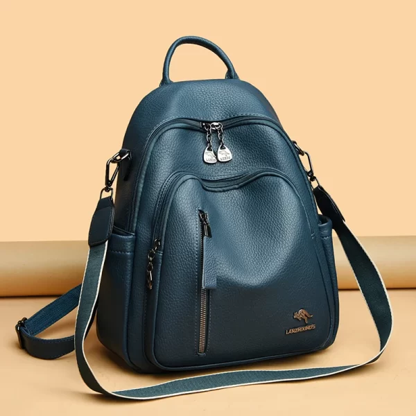 Mochila alta capacidade, feminina, escolares, de viagem, de ombro portátil, moda luxo, primavera e verão, 2024PU - Image 7