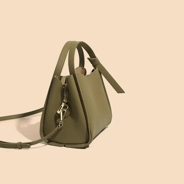 Bolsa feminina, AIGO, de Balde, de Couro Monocromático, Sacos de mensageiro de grande capacidade, de ombro, Clássicas. - Image 3