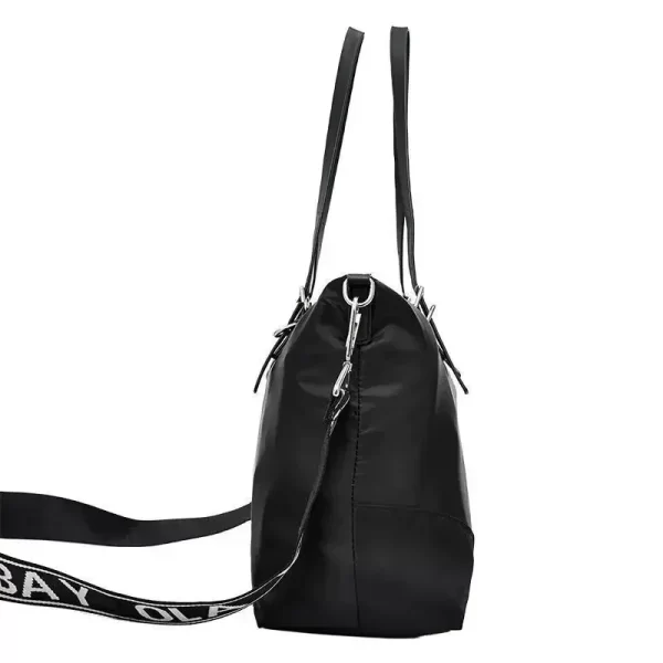 Bolsa feminina de ombro, crossbody, de nylon,  elegante, simples, de alta capacidade, direção com zíper, aleatória. - Image 3