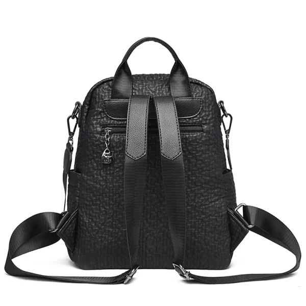 Mochila feminina de Grande Capacidade, de Ombro, de Viagem, Peito, PU, Moda. - Image 3