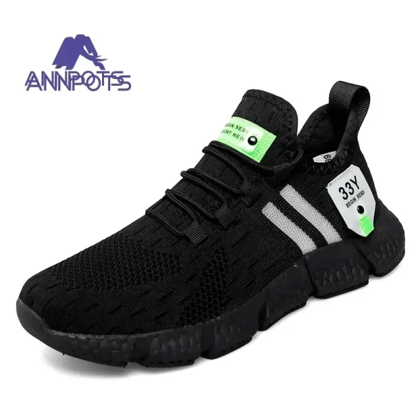 Tênis unissex de corrida respirável, branco casual, leve, antiderrapante, clássico, esportivo, casal, de malha. - Image 12