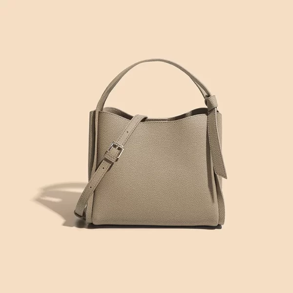 Bolsa feminina, AIGO, de Balde, de Couro Monocromático, Sacos de mensageiro de grande capacidade, de ombro, Clássicas. - Image 11