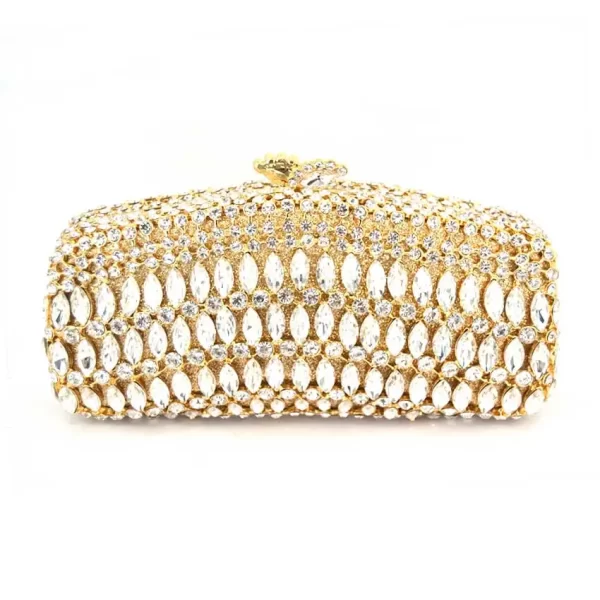 Bolsa feminina, Xiyuan, preto/prata cor cristal, de festa, casamento, pedra bolsa de noite, nupcial minaudiere. - Image 12