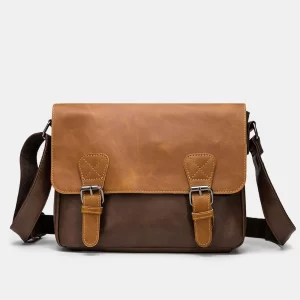 Bolsa masculina, de couro PU, Mensageiro, Multifuncional, Vintage, Sling Shoulder Bags, Designer Handbag,  de Luxo.