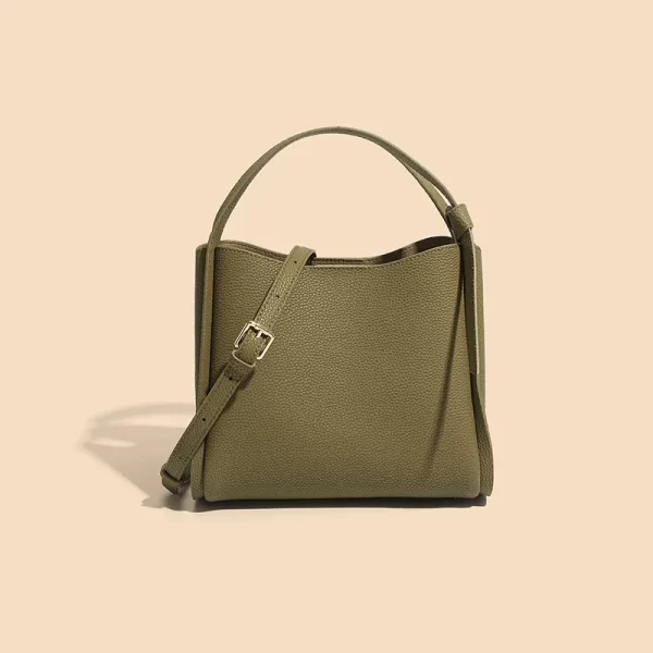 Bolsa feminina, AIGO, de Balde, de Couro Monocromático, Sacos de mensageiro de grande capacidade, de ombro, Clássicas. - Image 10