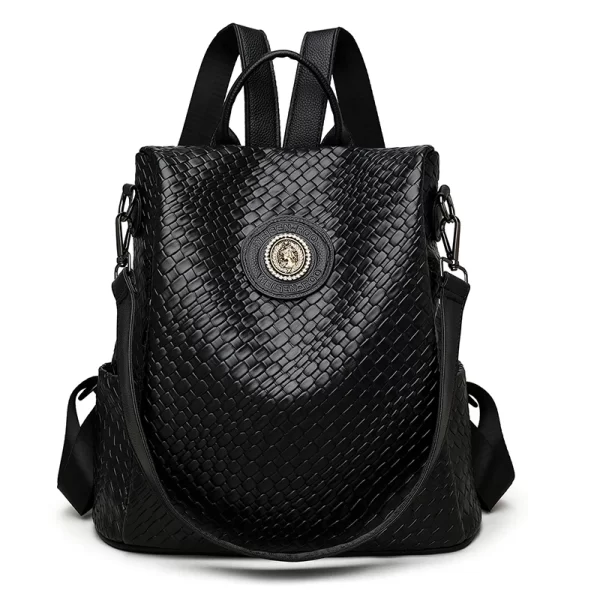 Mochila feminina, de couro, de luxo,  monocromáticas de alta qualidade, marca, escolares, moda, de viagem. - Image 7