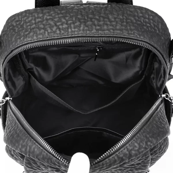 Mochila feminina de Grande Capacidade, de Ombro, de Viagem, Peito, PU, Moda. - Image 6