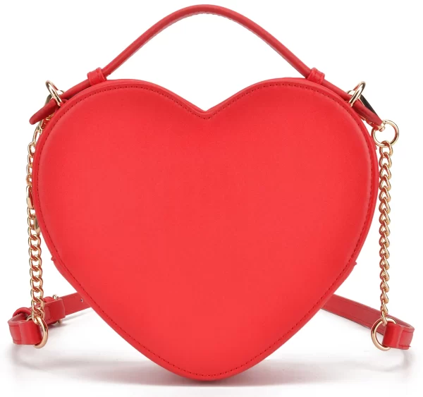 Bolsa feminina, Crossbody, em Forma de Coração, Bolsa de Amor, Zip Around Shoulder Bag, Bolsa de Cor Sólida. - Image 9
