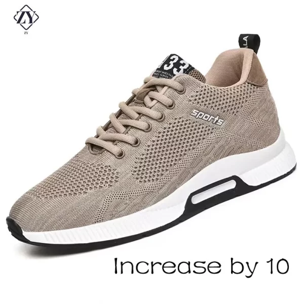 Tênis masculino, respiráveis com saltos ocultos, palmilha para aumentar a altura, esportivos casuais, de elevação. - Image 7