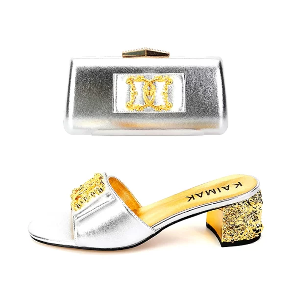 Sapato feminino italiano Alta Qualidade, Moda Chinelos Verão, Salto Alto Tamanho 35 Para Tamanho 43, de Casamento Branco Azul Vermelho Prata Ouro Preto. - Image 8