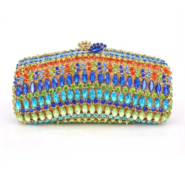 Bolsa feminina, Xiyuan, preto/prata cor cristal, de festa, casamento, pedra bolsa de noite, nupcial minaudiere. - Image 17